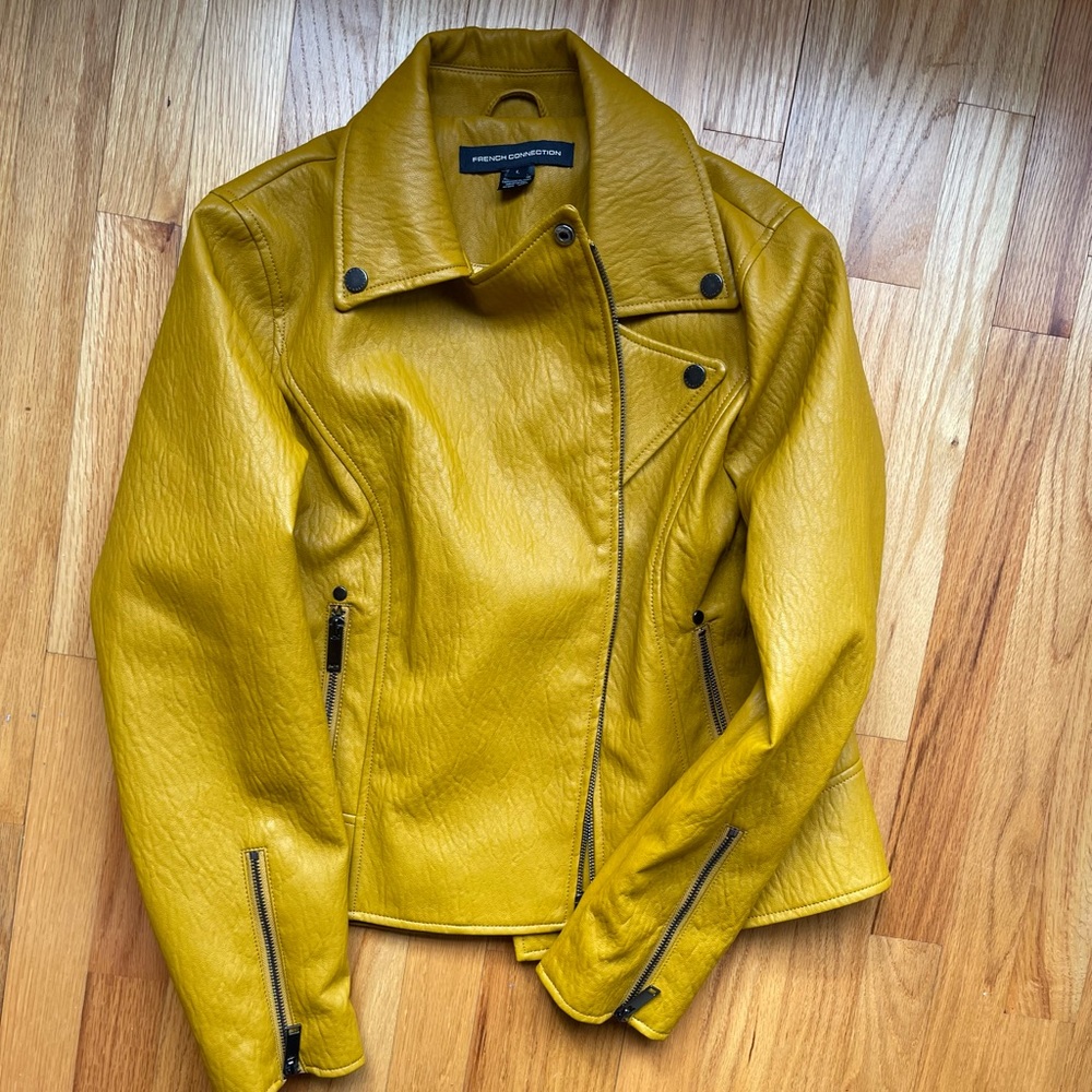 Faux leather French Connection bomber jacket size L